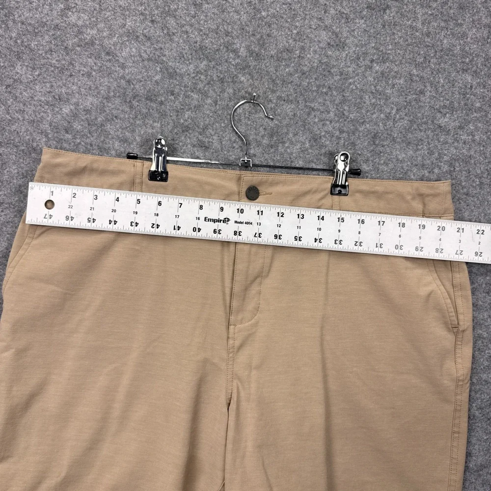Faherty All Day Shorts Mens Khaki Tan Hybrid Boardshorts Stretch Quick Dry 38